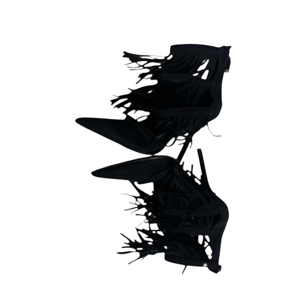 Alice + Olivia Jase Suede Fringe Heels - Picture 5 of 8
